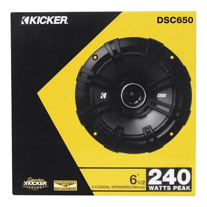 Set Bocinas Coaxiales Kicker Dsc650 240w 6.5 2 Vias Color Negro